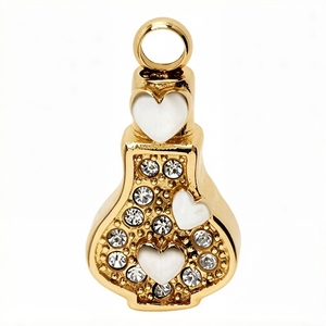 Collier en acier inoxydable coeur bouteille pendentif porte-cendres amulette sanskrit urne de crémation bijoux souvenir mémoire urne magique en cristal - Product Image 6