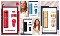 Ensemble cadeau d'entreprise 5 en 1 avec tasse en acier inoxydable, carnet A5, stylo, clé USB, souris sans fil, logo personnalisé, vente en gros