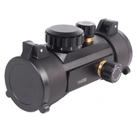 Lunette de visée optique HD 1x40RD à point rouge en aluminium, compacte et tactique, avec monture 11 mm/20 mm, lentille à revêtement rouge, étanche et antichoc