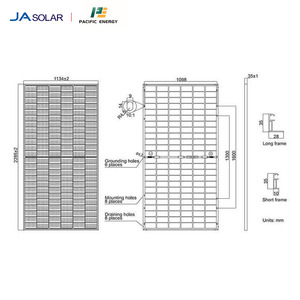 Paneles Solares JA Solar Totalmente Negros de 144 Celdas Perc con Doble Vidrio 440W 550W 560W 580W 600W 720W Tipo HJT OEM - Product Image 2