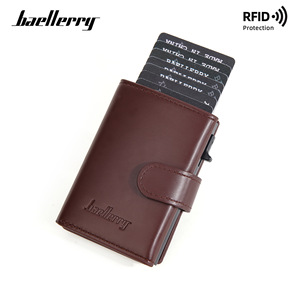 กระเป๋าสตางค์ผู้ชาย Baellerry ป้องกัน RFID ใส่บัตรได้หลายใบ หนังสีน้ำตาล ดีไซน์กะทัดรัด ใช้ได้ทุกวัน - Product Image 5