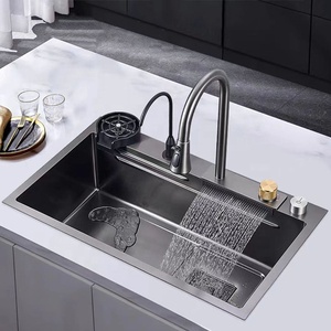 Hoge Kwaliteit Wastafels Rvs Undermount Workstation <span class=keywords><strong>Lefton</strong></span> Waterval Gootsteen Met Cup Wasmachine - Product Image 4