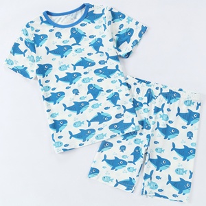 Michley – Ensemble de vêtements pour enfants 2 pièces, personnalisé avec logo OEM, en fibre de bambou douce, motif animaux mignons, vente en gros directe usine, 2-8 ans - Product Image 6