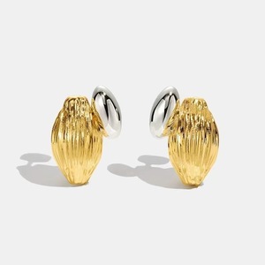 The New 2024 Chinese Alloy Copper & Platinum Plated Geometric Trendy Hoop Earrings for Women-Gift - Product Image 2