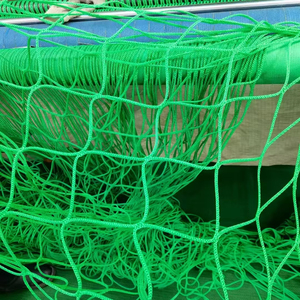 Jaring kargo polietilen tanpa simpul kekuatan tinggi kuat layanan pemotong jaring Hijau 45mm * 45mm untuk keamanan kargo - Product Image 1