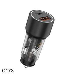 <span class=keywords><strong>Cargador</strong></span> de Coche USB de Doble Puerto PD y QC3.0 de Alta Calidad, Carga Rápida, Diseño Transparente, Adaptador para iPhone y Samsung - Product Image 4