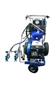 Machine de marquage routier automatique sans air avec système de filtration pour un flux de peinture fluide et des lignes nettes
