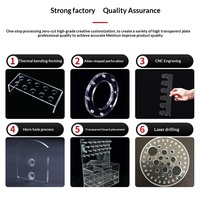Plaque acrylique transparente sur mesure en PMMA Plexiglas, panneau PC thermoformé, boîte de présentation, séparateur, support, découpe laser, fabricant OEM