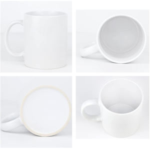 Vente en gros de tasses à café en céramique blanche en porcelaine de 11 oz, logo personnalisé imprimé, blancs pour sublimation de Noël, 330 ml, accessoires peints - Product Image 2