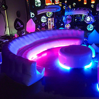Canapé gonflable sur mesure pour fête/club/bar avec éclairage LED à vendre