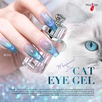 MissGel Échantillon Gratuit Faites Votre Logo Aimant Diamant Cat Eye Nail Art Magnétique Uv Gel Nail pour Led Cat Eye Gel Polish