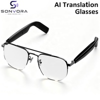 Lunettes audio intelligentes SG-15 Pro anti-lumière bleue avec traduction IA bilingue en temps réel – Indispensables pour les voyages et les études