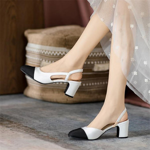 Venta al por mayor elegante mujer Slingback Sandalias planas de moda antideslizante diapositivas para las señoras - Product Image 2