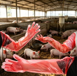 Guantes Veterinarios para <span class=keywords><strong>Parto</strong></span> de Vacas, Guantes Desechables de Polietileno para <span class=keywords><strong>Parto</strong></span>, Guantes Obstétricos para Granja - Product Image 6
