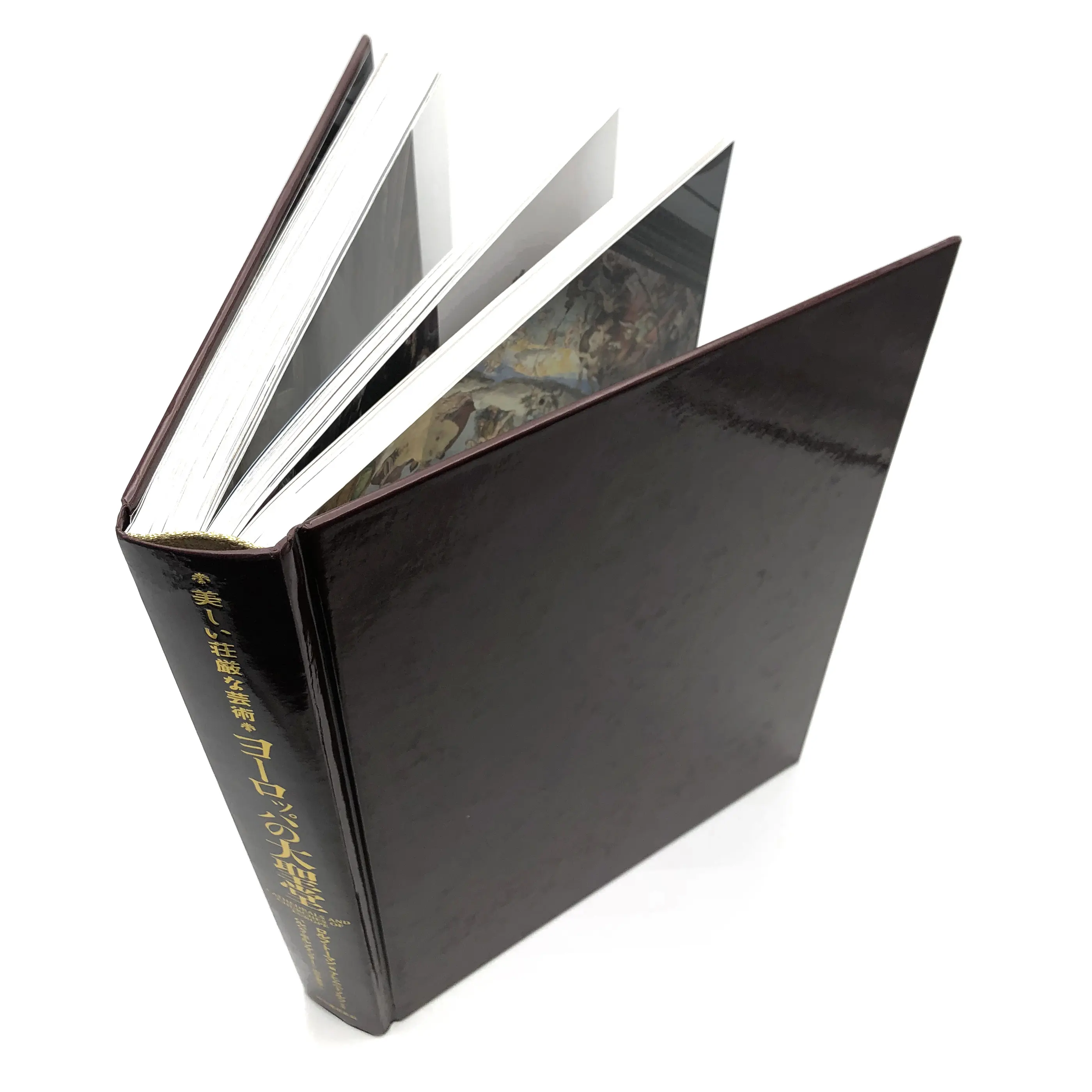 Benutzer definierte Hardcover Color Board Taschen druck Leder klappe Mini perfekte Koran Geschichte Buchdruck