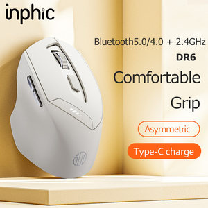 Ratón Inalámbrico para Juegos <span class=keywords><strong>INPHIC</strong></span> DR6 5.0 con Retroiluminación LED Recargable, 2.4 Tri-Modos, 1600dpi, para iPad, Laptop, Escritorio, Mac, Android - Product Image 2