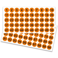 Étiquettes numérotées personnalisées en PVC autocollantes 1-10000, imperméables, brillantes, en rouleau, pour la promotion en supermarché et l'utilisation en épicerie