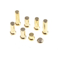 Connecteur Pogo Pin à courant élevé, circulaire, en laiton plaqué or, pour soudure sur PCB, avec borne de contact électronique femelle