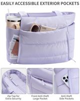 Sac fourre-tout matelassé en gros, sac à main antichoc pour ordinateur portable, sac à bandoulière étanche pour ordinateur, sac de voyage décontracté minimaliste style doudoune