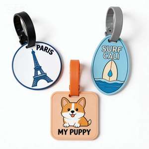 2026 Travel Silicone 2d 3d Lightweight Souvenir Colorful Print Luggage Bag Tag for Suitcase <b>Backpack</b> Beach - Product Image 2