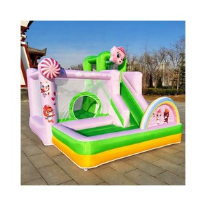Parc aquatique gonflable Jumping Dear pour enfants : toboggans aquatiques élastiques, piscine, trampoline, château, amusant et durable en nylon - Product Image 5