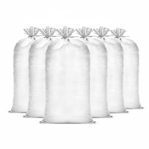 (Non fabriqué en Chine) Inondation de sacs de sable robustes, vide avec cordes d'attache, protection UV 1600 heures, barrière d'eau d'inondation - Product Image 1