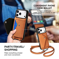 Emballage de boîte-cadeau personnalisable vente en gros de luxe pour femmes portefeuille à bandoulière en cuir étui de téléphone pour iphone 17 Pro étui en cuir