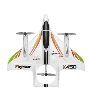 X450 pesawat layang RC Vtol tanpa sikat, pesawat layang remot kontrol tanpa sikat 2.4G 6CH 3D/6G 3D