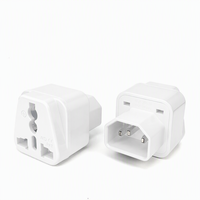 Adaptateur de prise femelle Schuko vers IEC 320 C14, adaptateur de voyage universel pour téléphone portable, AC 100~250V, cuivre, neuf, certifié CE
