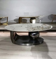 GEDO Table Basse de Salon Moderne Simple Maison Petit Appartement Designer Italien Ovale Table à Thé Neuve