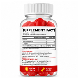 Vente Flash Bonbons Gommeux à la Vitamine D3 OEM/ODM Riches en Vitamines et Minéraux pour la Peau et les Ongles - Product Image 4