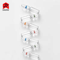 Ampoule en verre borosilicate marquée au laser, code-barres QR traçable, EP USP JP, ampoule transparente 1-20 ml, stérile, pharmaceutique, fabrication OEM personnalisée