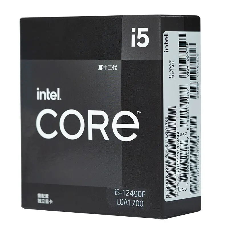 NEW Core I5 12490F Cpu Box Desktop Processor With 6 Core 12 Threads Support Socket LGA 1700 h610 b660 Motherboard