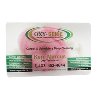Carte de visite professionnelle transparente en PVC personnalisée, imprimée en offset