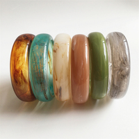 UJBOX Vente en gros de bracelets empilables en acrylique de grande taille pour femmes, imperméables, légers, bijoux de plage pour les vacances