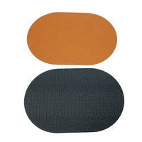 Set de Table en cuir PU imperméable et lavable, en stock, antidérapant, résistant aux taches, avec isolation thermique