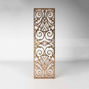 EX212 Foshan Decorative Room Dividers Metal Decor <b>Screen</b> Living Room Gold Stainless Steel Room Partition <b>Wall</b> Divider - Product Image 5
