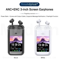 SE-two LED Layar Sentuh Penuh Warna Earphone Nirkabel Mendukung Penerimaan Pesan, Senter, Jalur Output Ganda Bawaan, Dll.