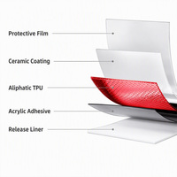 Film de protection de peinture auto-réparateur PPF 8,5 mil, film transparent pour voiture, auto-réparation activée par la chaleur, pas de pistolet thermique nécessaire