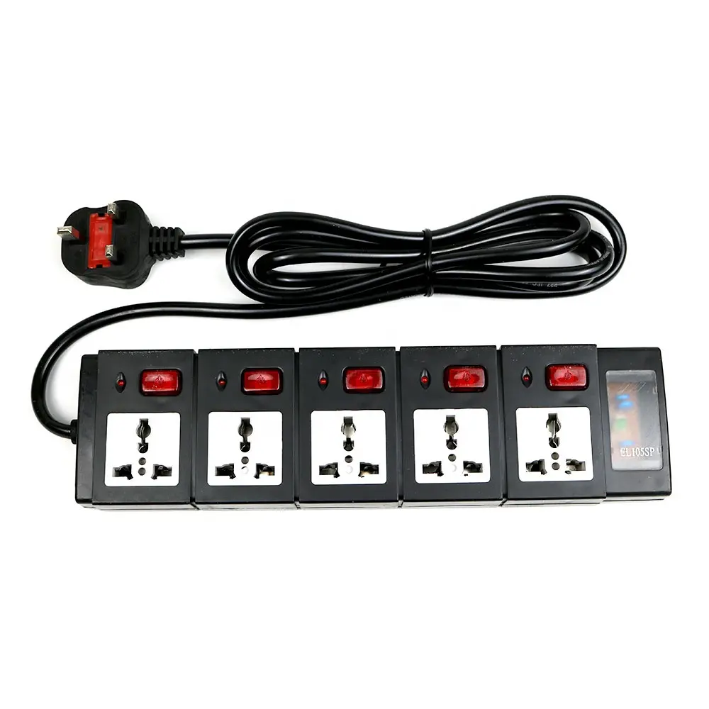 Model DZ-105 EU standard multi plug 5 way Electronic Power outlet eu standard extension electric socket