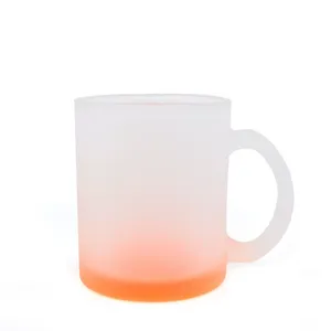 Canecas de vidro fosco personalizadas, canecas de vidro com transferência de calor, impressão de logotipo, xícara de café, caneca de natal, presente bonito - Product Image 4