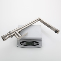 Vente directe usine – Robinet de cuisine en acier inoxydable 304, céramique sans plomb, finition brossée, chaud-froid rotatif pour éviers de cuisine
