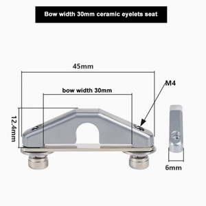 Guide de fil pour machine à tresser 500, œillet en céramique, trou intérieur 10 mm, support en alliage métallique, OEM - Product Image 3