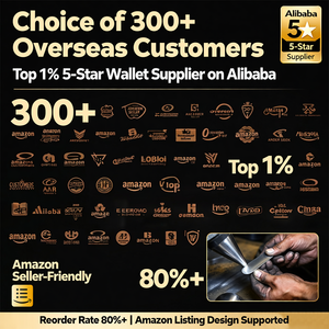 ออกแบบโลโก้ตามสั่ง กระเป๋าสตางค์แบบพับสามตอนสำหรับใส่ AirTag พร้อมช่องใส่บัตรหนังแบบป๊อปอัพ และช่องใส่บัตรประจำตัวแบบโปร่งใส - Product Image 3