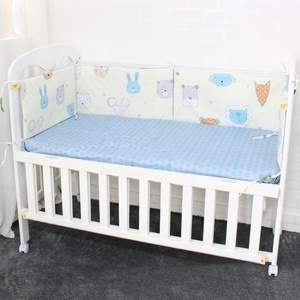 Azul estampado Animal plegable de 100% algodón orgánico del bebé cama vivero Babi cuna ropa de cama conjunto - Product Image 4