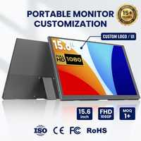 Moniteur portable double écran industriel SIBOLAN, écran TN LED 15,6 pouces, extension d'écran USB Type-C, 1920x1080 60Hz intégré