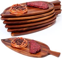 Best verkochte ecovriendelijke bamboe houten bladvormige fruit- en kaasplank met aanpasbare opties voor modern gebruik