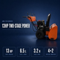 Souffleuse à neige à essence JHS 13HP à deux étages, largeur de déblaiement de 71 cm, autotractée, démarrage électrique, garantie 1 an pour usage domestique et commercial