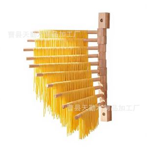 ราวตากบะหมี่ไม้หมุนได้หลายชั้น, ราวตากบะหมี่ติดผนังไม้เนื้อแข็ง - Product Image 5
