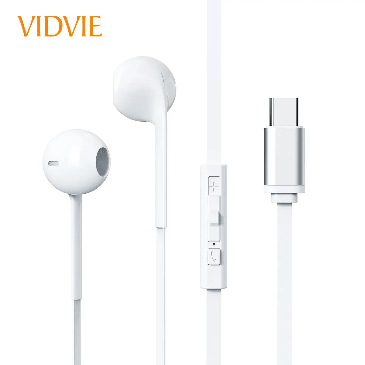 VIDVIE 2021 tip-c fiş kablolu kulak içi kulaklık Stereo USB-C ses kontrolü Handsfree HS648